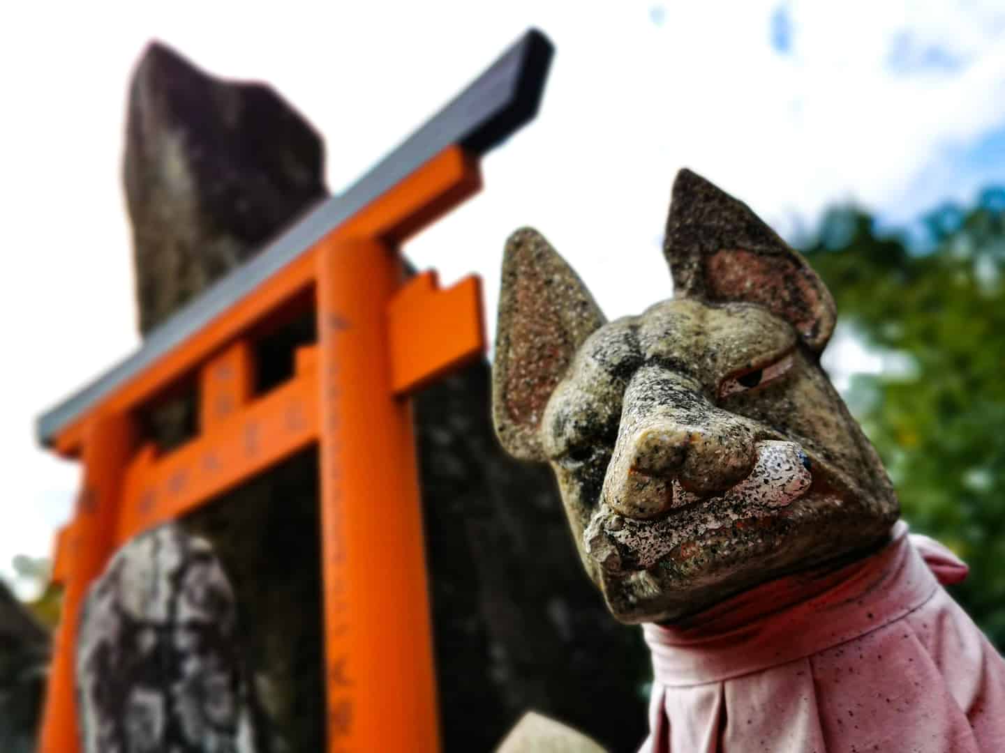 Another stone dog at Fushimi Inari