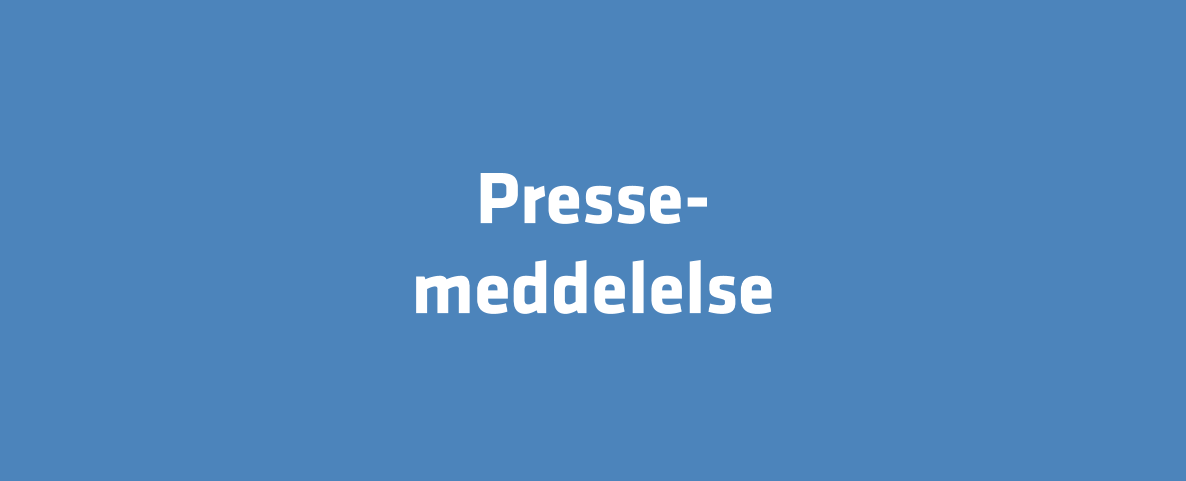 Pressemeddelelse