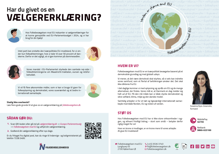 Giv os en vælgererklæring: A5-flyer