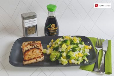 Svinefilet med brokkoliris (Folkekuren AS)