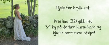 Det gikk lekende lett! Brudekjolen satt perfekt, sier Kristina (32)