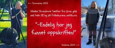 Vibeke Strandmoe Sæther gikk ned 28 kg på Folkekurens nettkurs. Foto: Privat