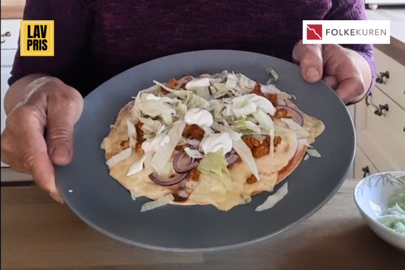 Tortillapizza med kyllingkjøttdeig, Folkekuren AS