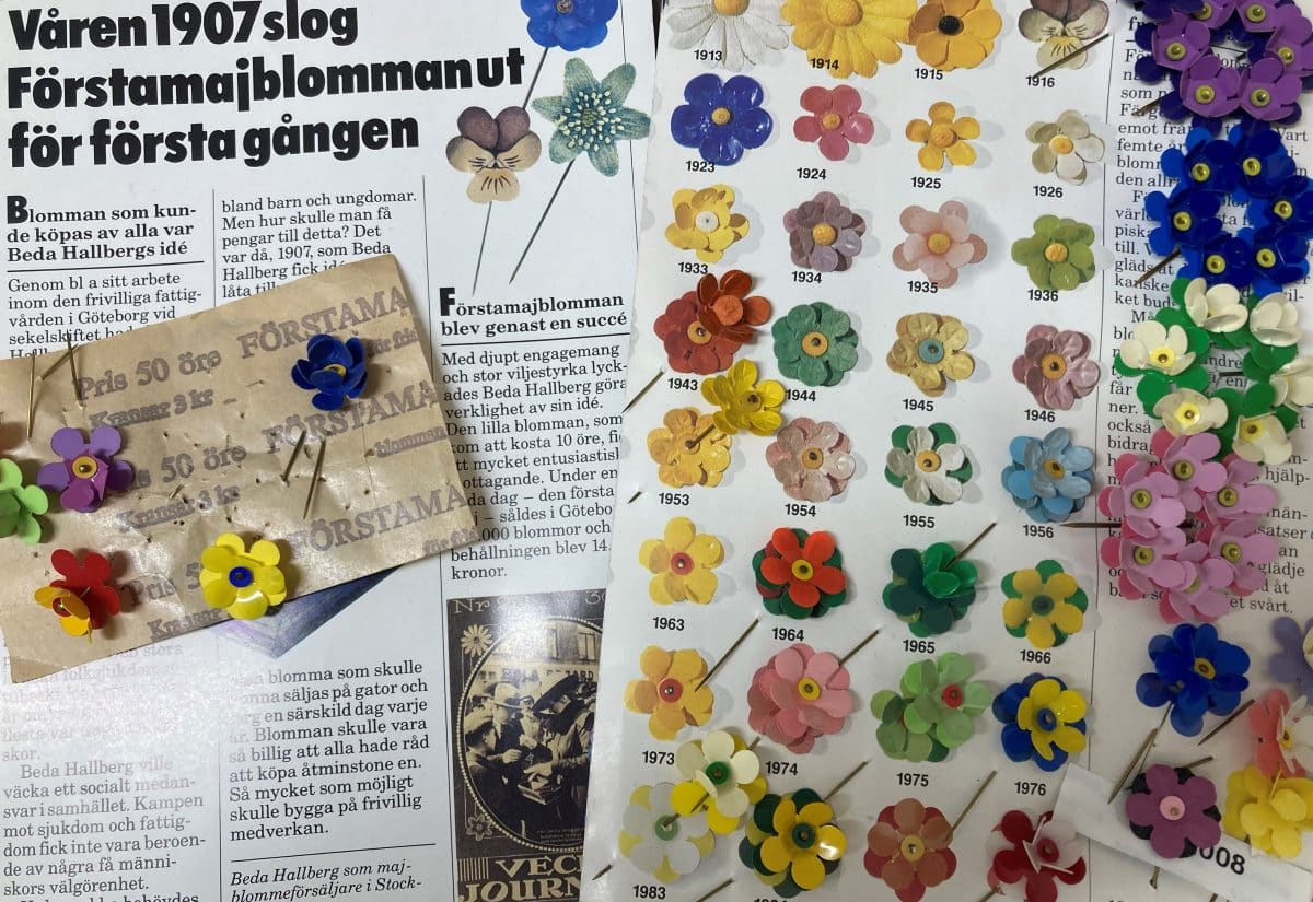 Majblommor (små blommor och krans)