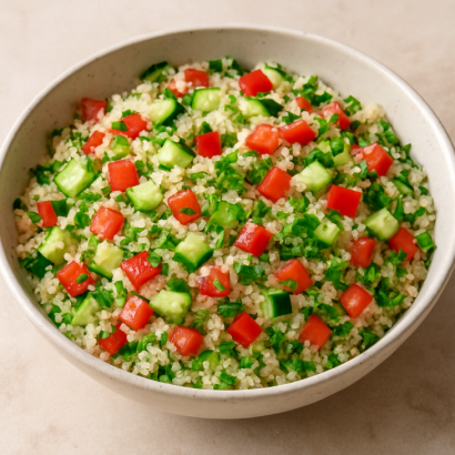 Taboulé de fonio aux légumes croquants
