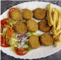 Hausgemachter falafel Teller (8 Stück)