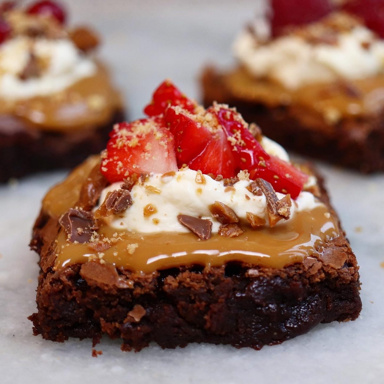 Brownies med dulce de leche och extra allt