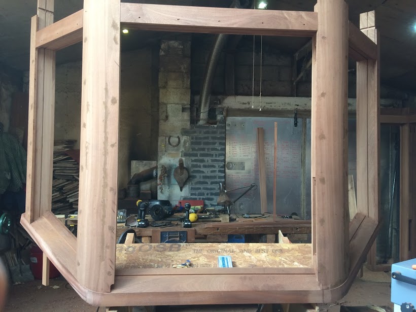 Foresh Bespoke Sash Windows & doors Kernow. - Traditional sash window frame for a listed building in Cornwall - this photo is taken of the sash window under construction in my Cornish work shop.