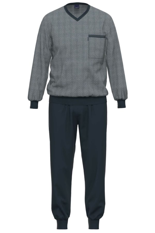 Ammann Heren Pyjama Nachtblauw