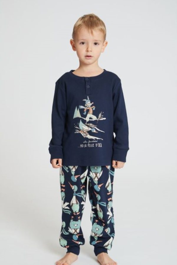 Happy People jongens pyjama donkerblauw