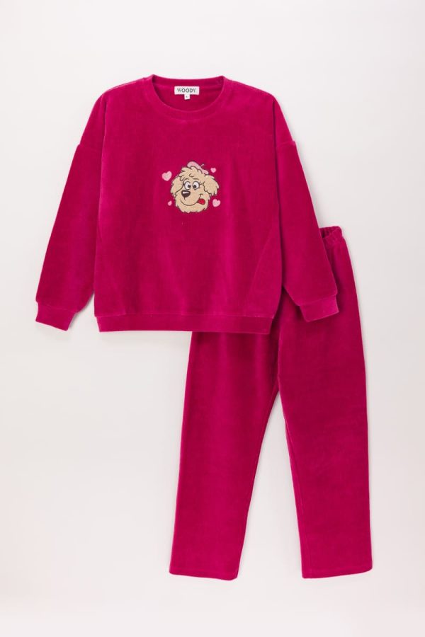 Woody meisjes pyjama framboos