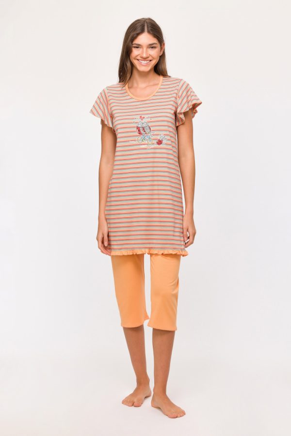 Woody dames pyjama gestreept