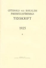 Göteborgs och Bohusläns Fornminnesförenings tidskrift 1925