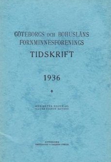 Göteborgs och Bohusläns Fornminnesförenings tidskrift 1936