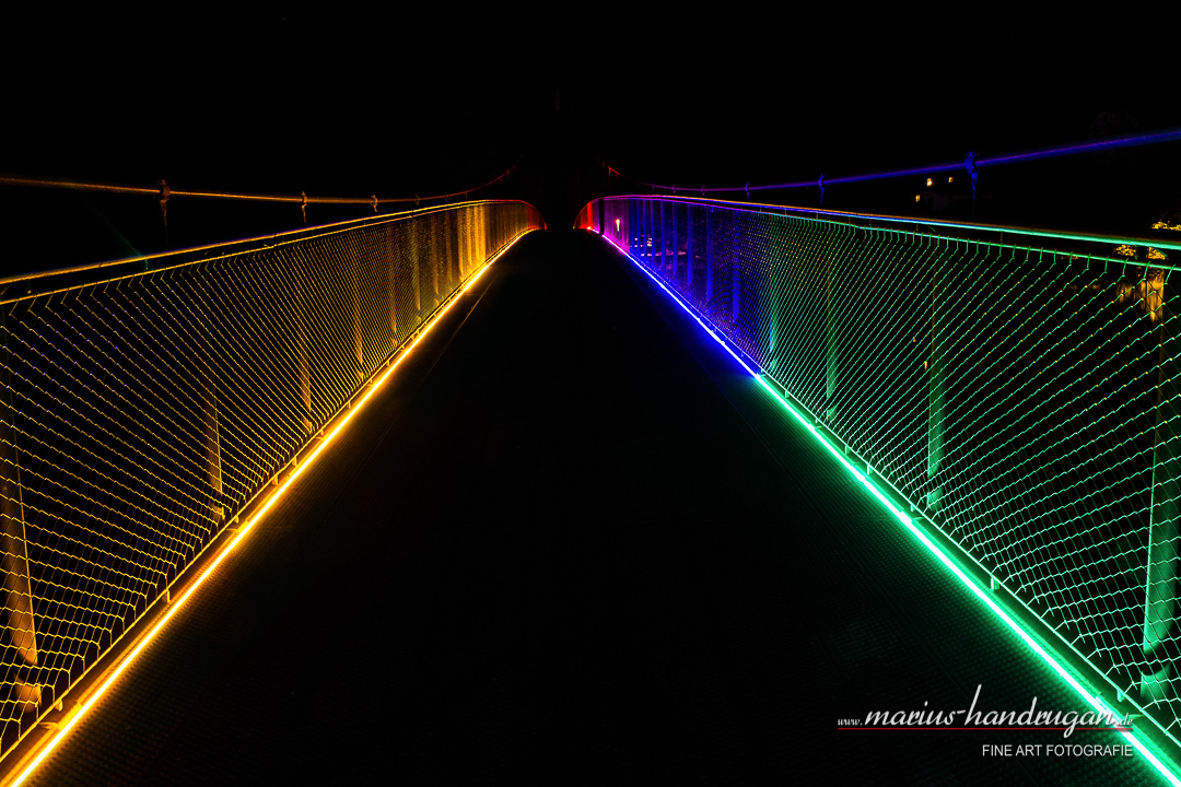 Mariensteg Wernstein Beleuchtete Brücke