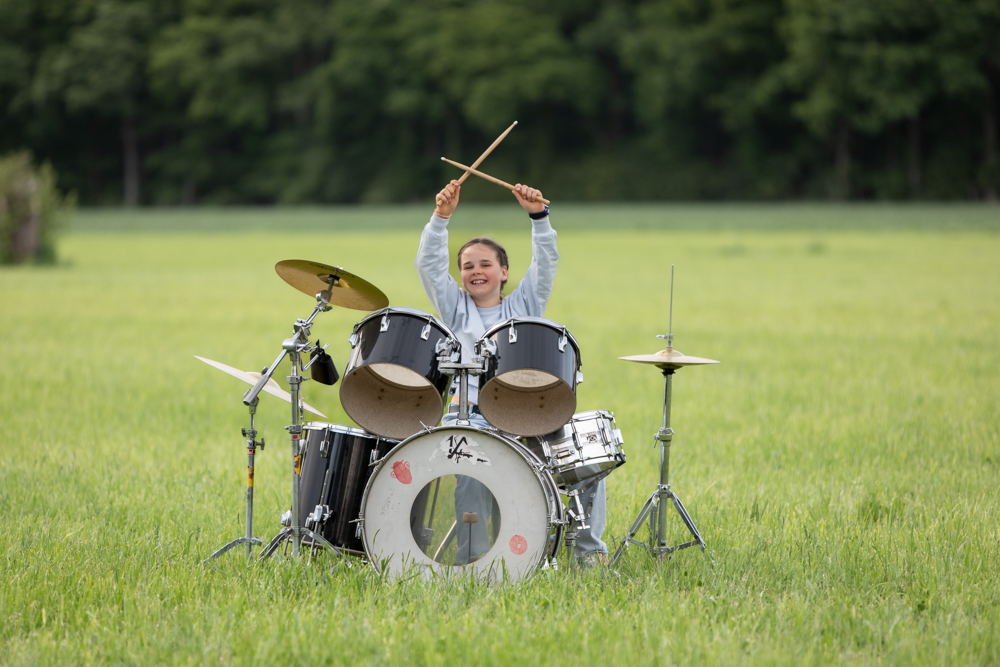 drummergirl communiefoto lentefeest