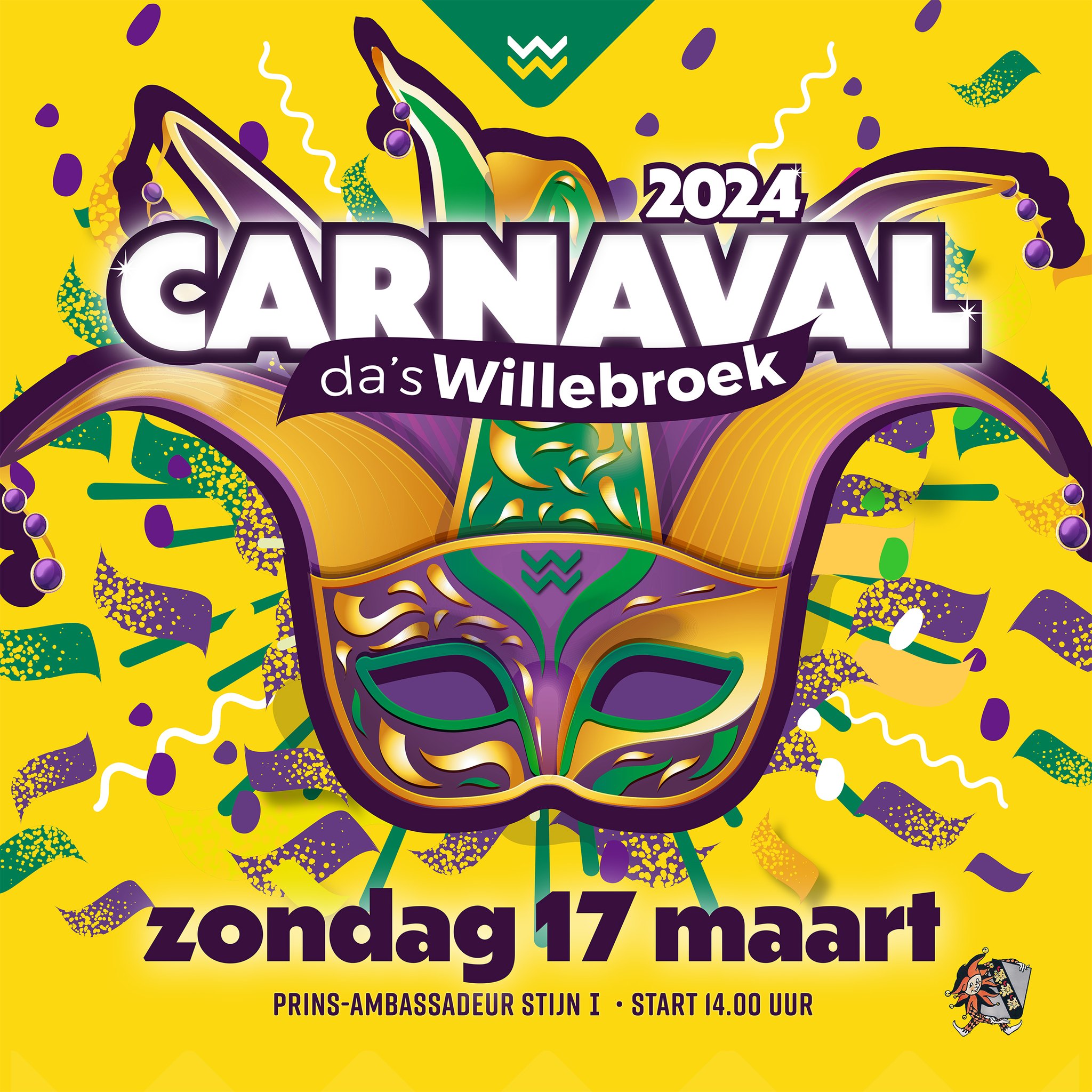 Affiche van Willebroek Carnaval 2024