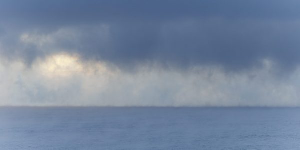 Kuldefenomen på sjøen en ekstremt kald vinterdag mellom Moss og Horten.