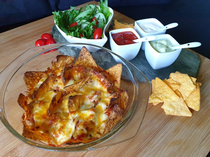 Gratinert nachos med kylling Fra mitt kjøkken