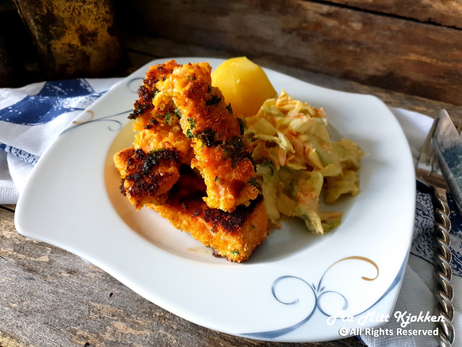 Panert rret Med Coleslaw Fra Mitt Kj kken panert-rret-med-coleslaw-fra-mitt-kj-kken