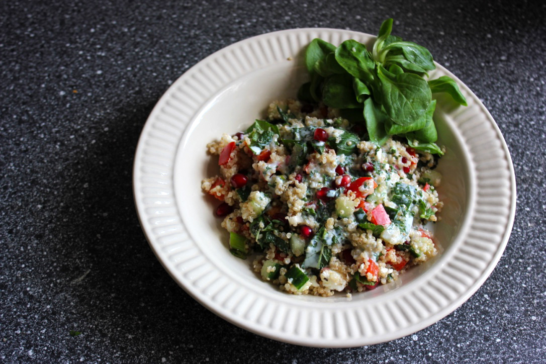 Quinoa Salade Met Feta Munt En Granaatappel