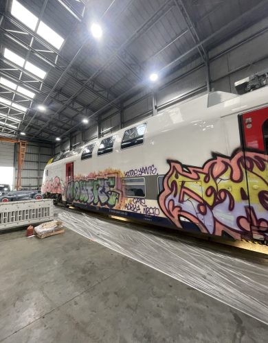 graffiti op trein verwijderen