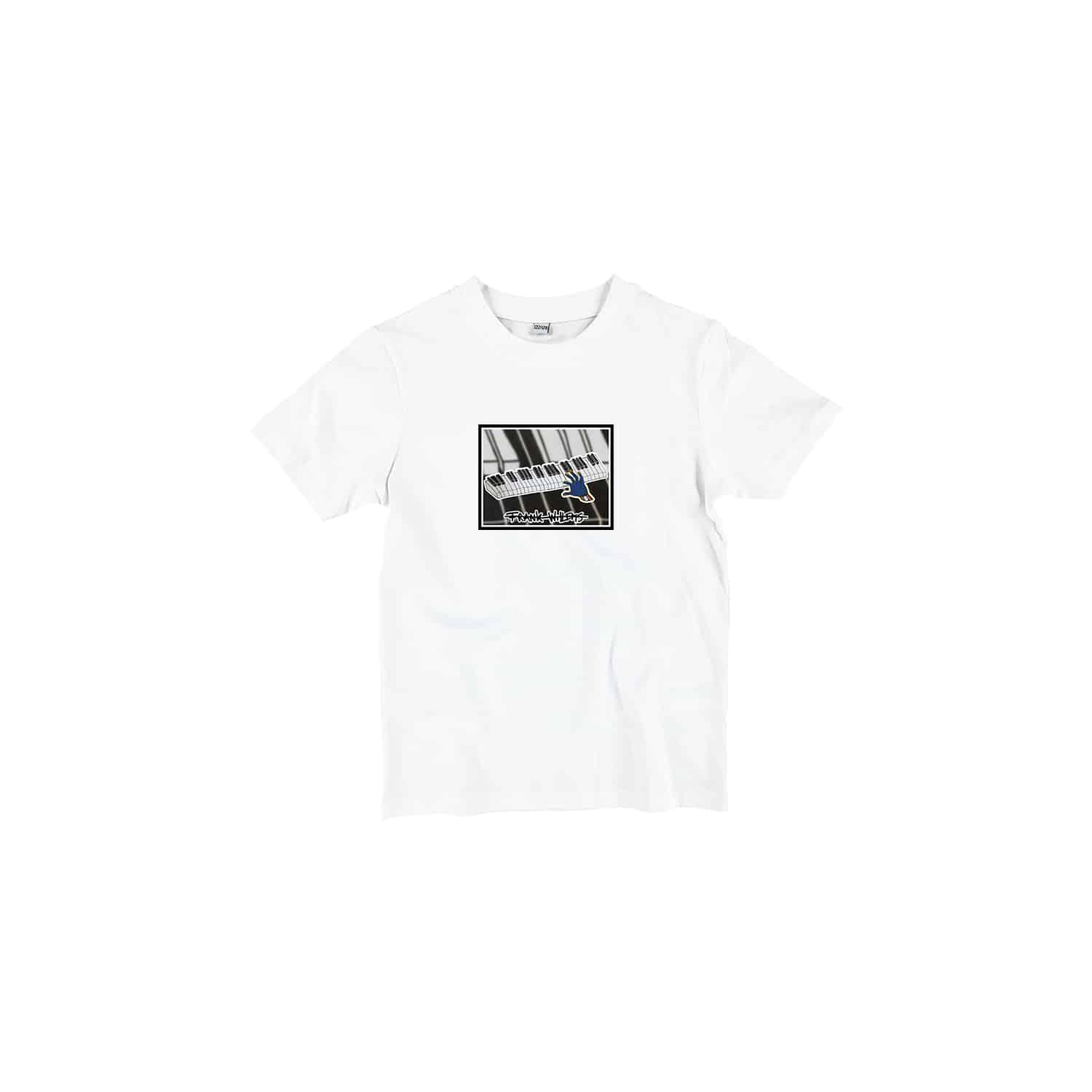 KIDS T-SHIRT - ONE PRESS CLOSER TO MUSIC - WHITE