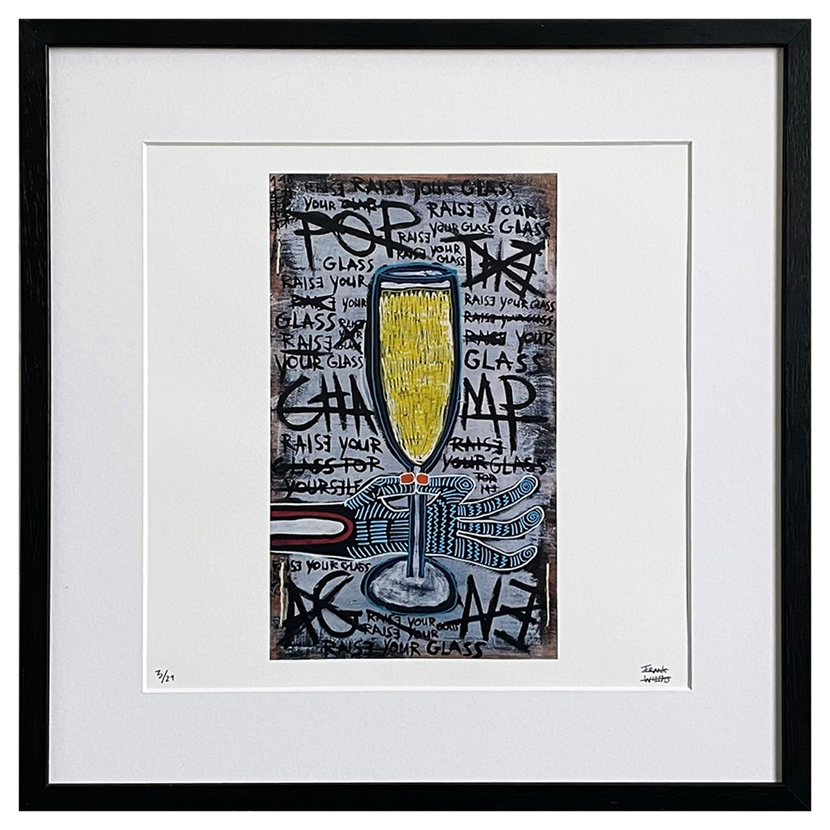 Limited Edt Art Prints - POP THE CHAMPAGNE - Frank Willems