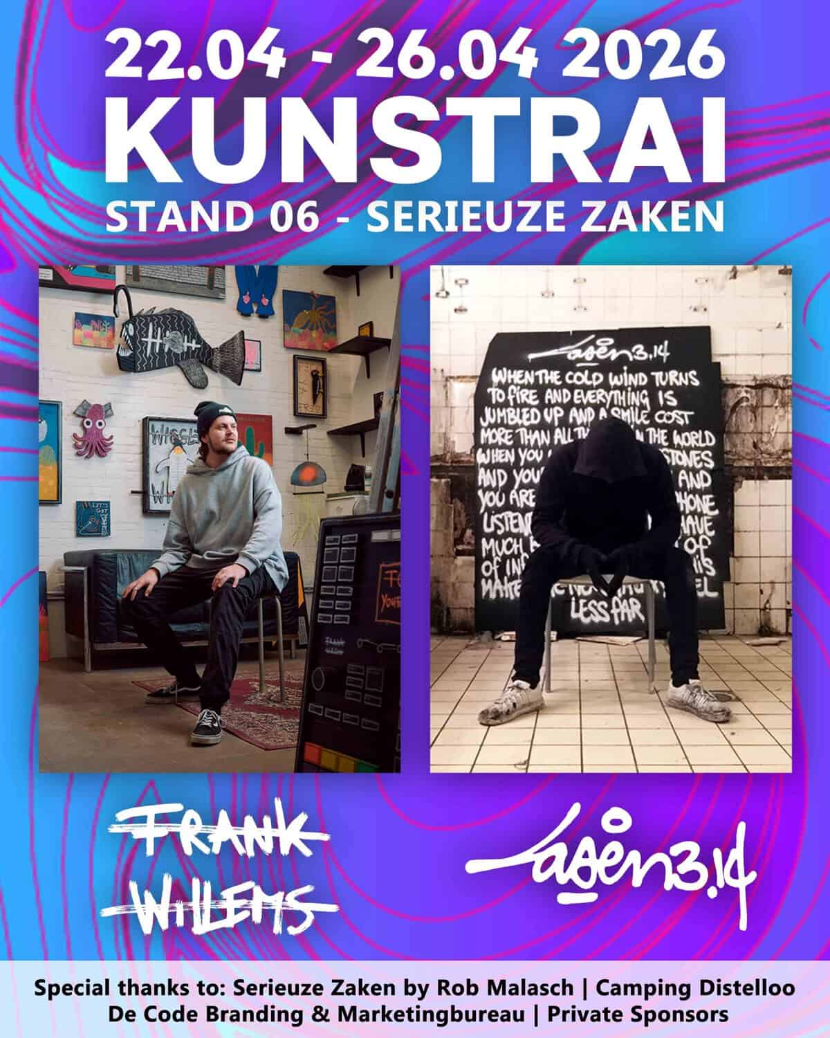 KunstRAI 2026 - Stand 06 - Serieuze Zaken - Frank Willems x Laser 314