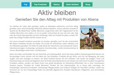 Web Projekt Gesundheit - Web Agentur FRASCHE.de - Abena