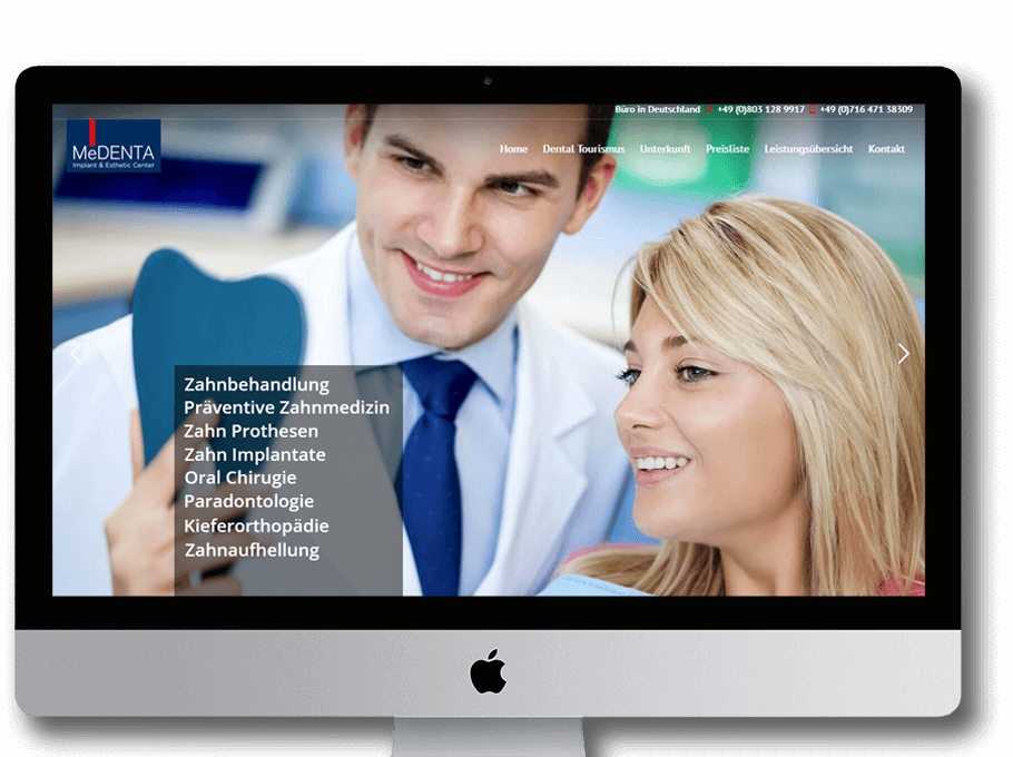 wordpress agentur zahnarzt monitor