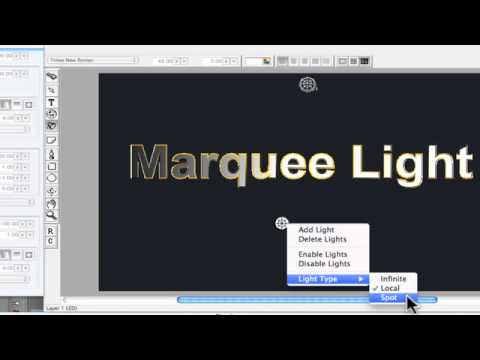 Using lights with Marquee Title Tool in Avid Media Composer
