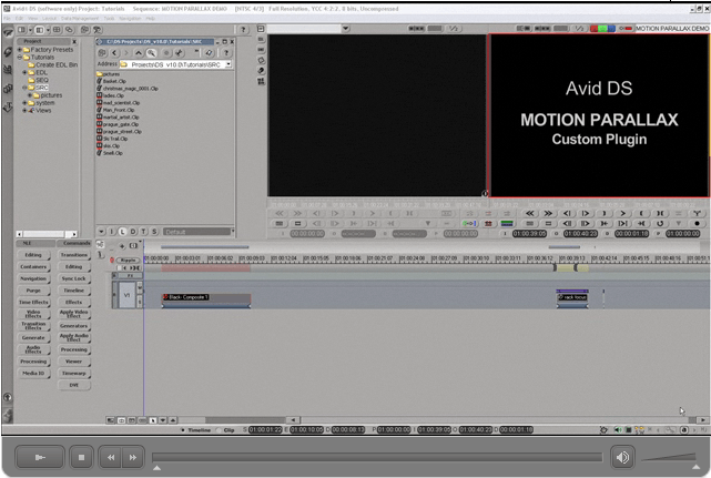 Avid DS Motion Parallax (3D)