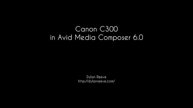 Canon C300 in Avid Media Composer 6.0