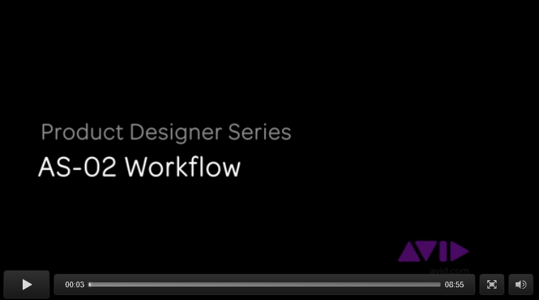 AS-02 Workflow in Media Composer 6.5 – Product Designer Series