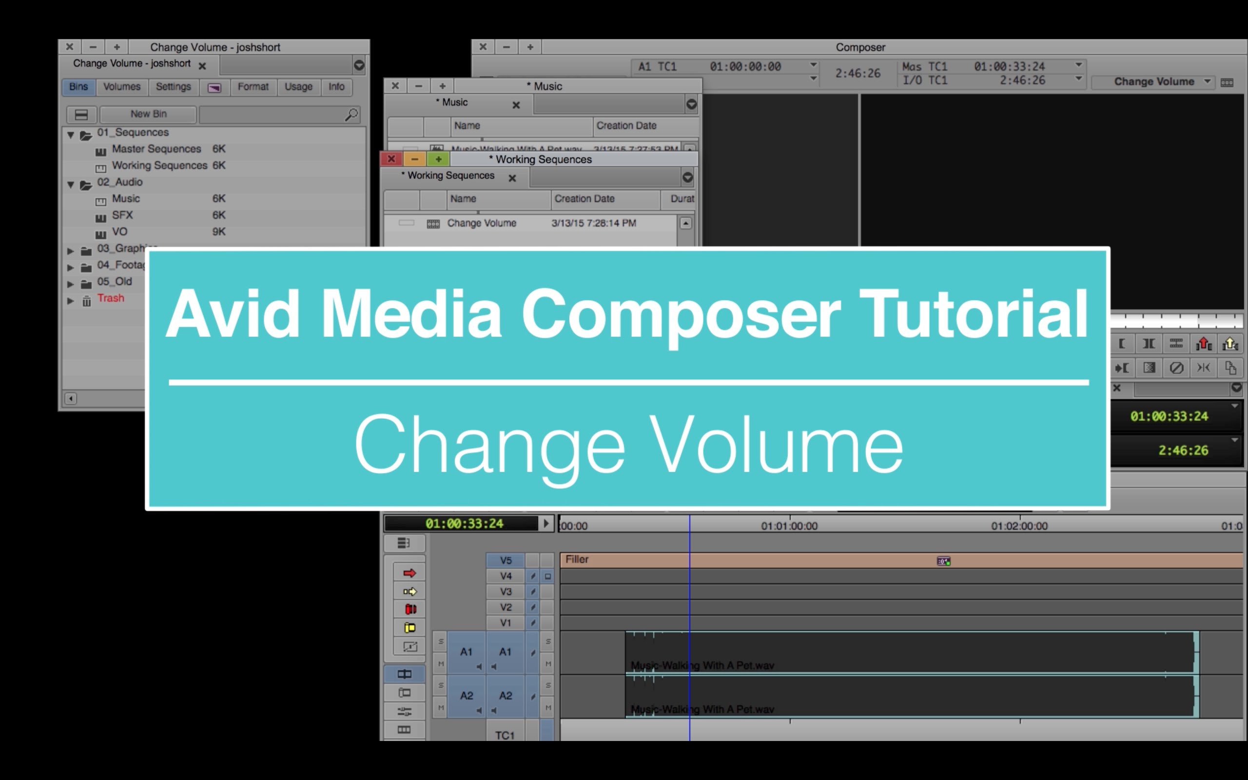 EVF Tutorial – Change Volume in Avid Media Composer