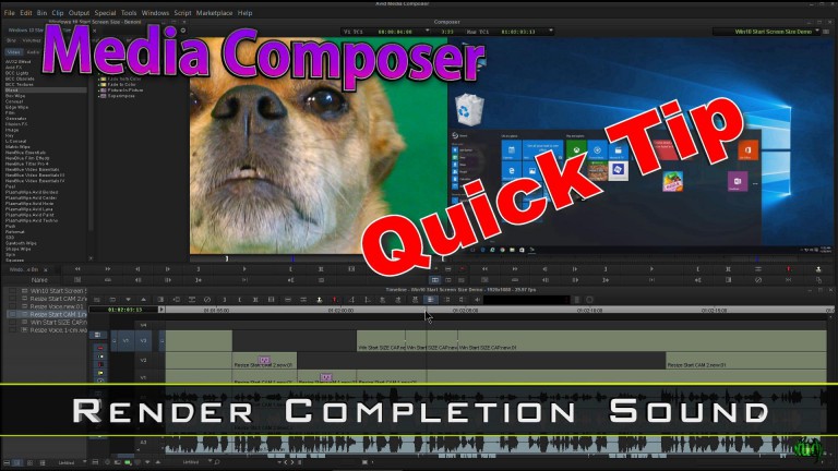 Media Composer Quick Tip – Render Completion Sound