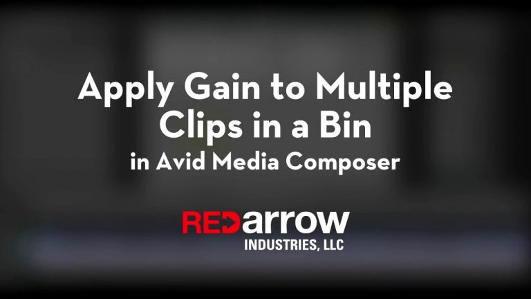 Apply Gain to Multiple Clips in a Bin