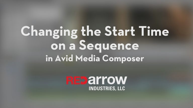 Changing the Start Time on a Sequence in Avid Media Composer