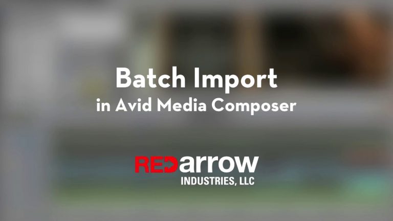 How to Batch Import into Avid Media Composer