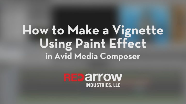 How to Make a Vignette Using Paint Effect in Avid Media Composer