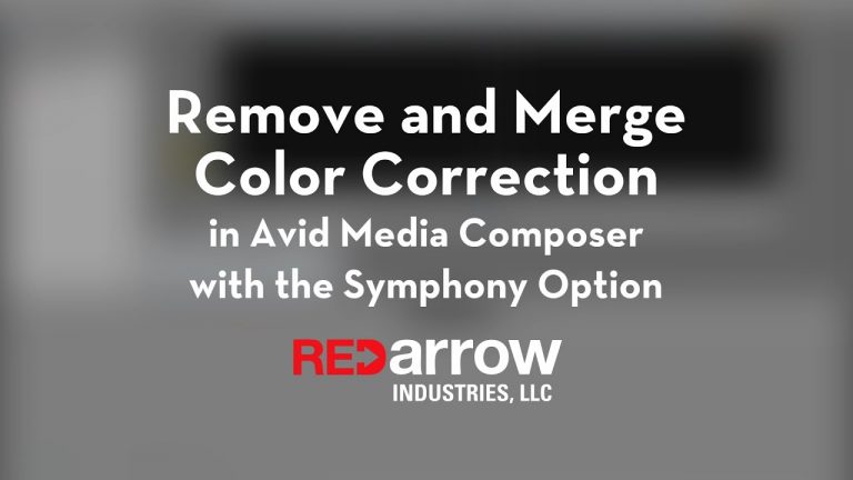 Remove and Merge Color Correction in Avid Media Composer with the Symphony option.