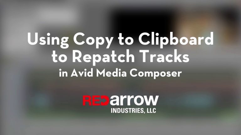 Using Copy to Clipboard to Repatch Tracks in Avid Media Composer