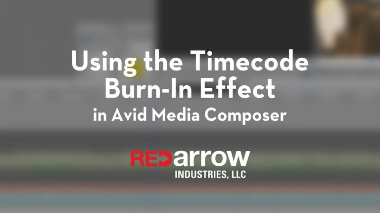 Using Timecode Burn-In Effect in Avid Media Composer