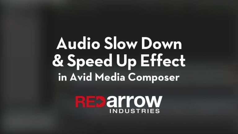 Audio Slow Down & Speed Up Effect in Avid Media Composer