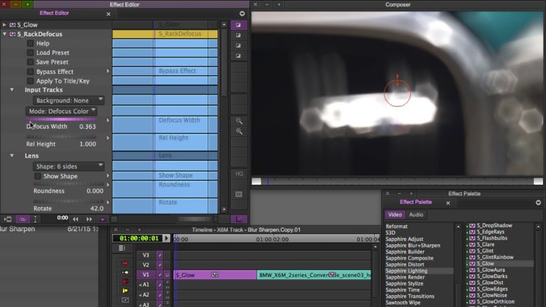 Sapphire Blur and Sharpen Effects for Avid Media Composer – Rack Defocus