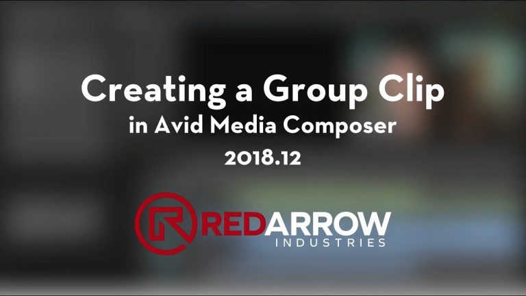 Creating a Group Clip in Avid Media Composer 2018.12