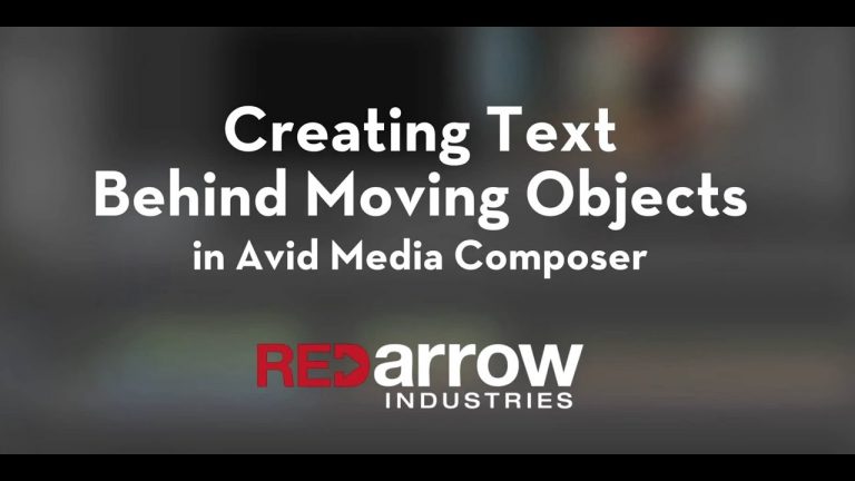 Creating Text Behind Moving Objects in Avid Media Composer