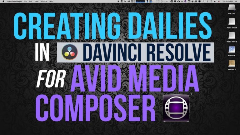 Creating Dailies in Davinci Resolve for Avid Media Composer (Part 1/7)