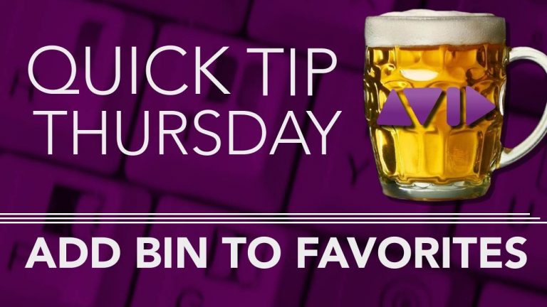 Add Bin To Favorites in AVID